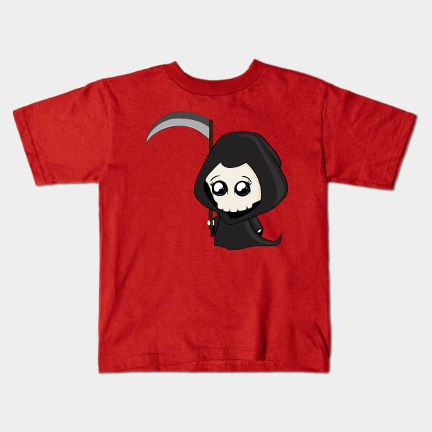 Cute Grim Reaper #2 Kids T-Shirt by valentinahramov